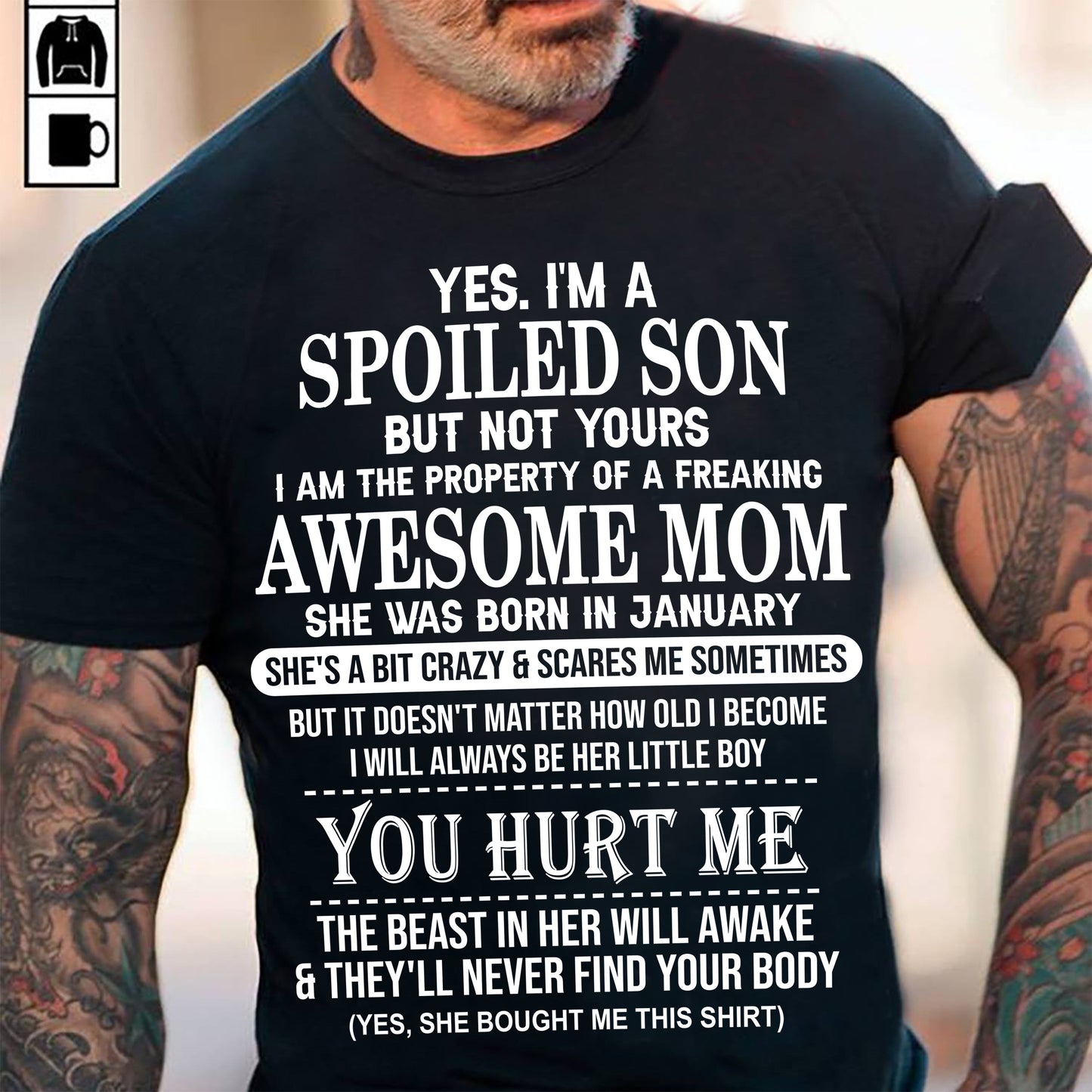 January - Awesome Mom Born In January - Special gift for Son From Mom - ebil01 (SKU10-45-01)