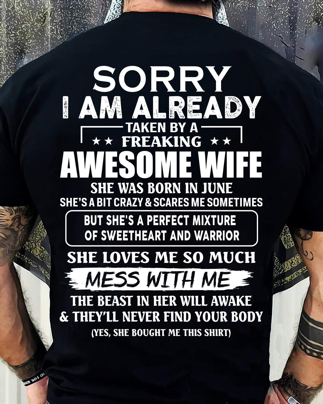 Wife June - Perfect gift for husband From Wife - EBIL06 (SKU68-86-06)