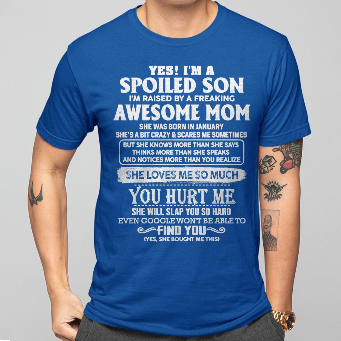 January - Awesome Mom - Perfect Gift For Your Spoiled Son From Mom - ebil01 (SKU05-47-01)