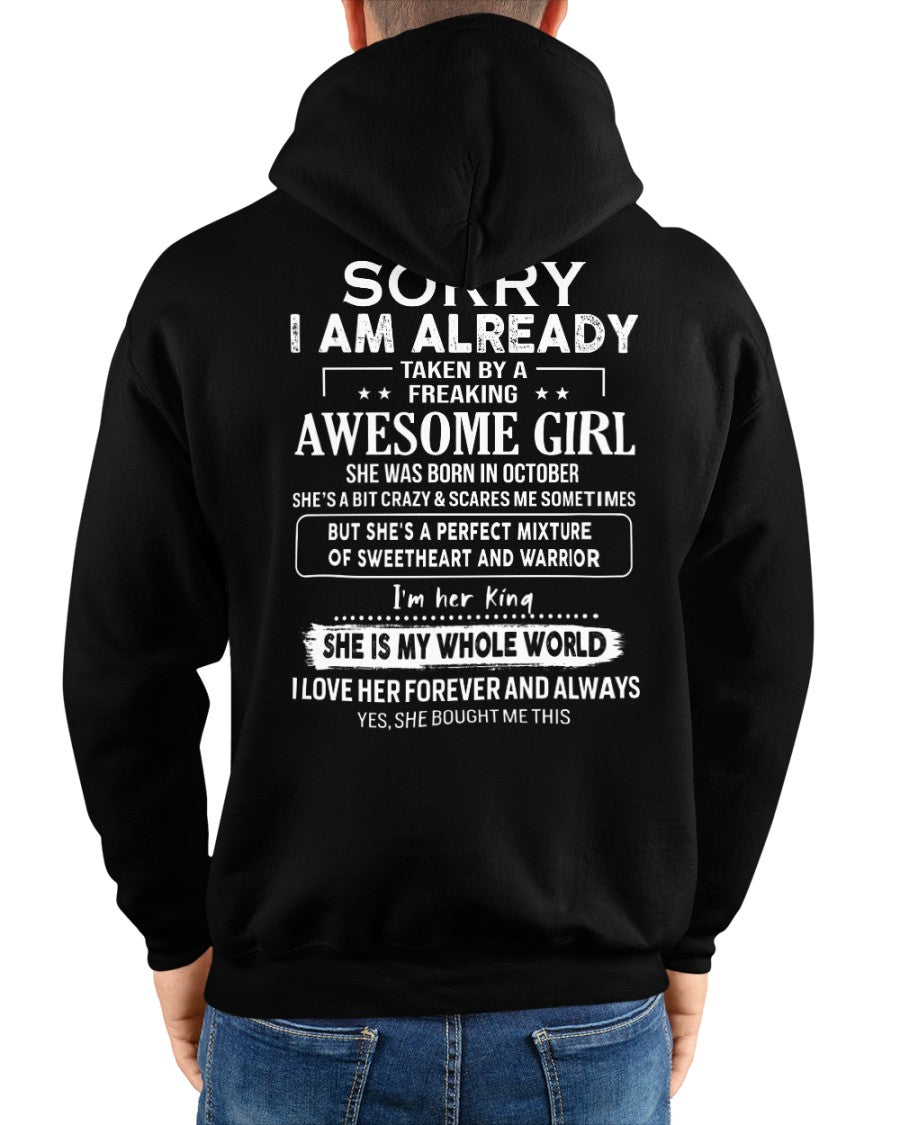 October - Awesome girl - Perfect gift for your boyfriend - (SKU04-86-10) - From Wife EBIL10
