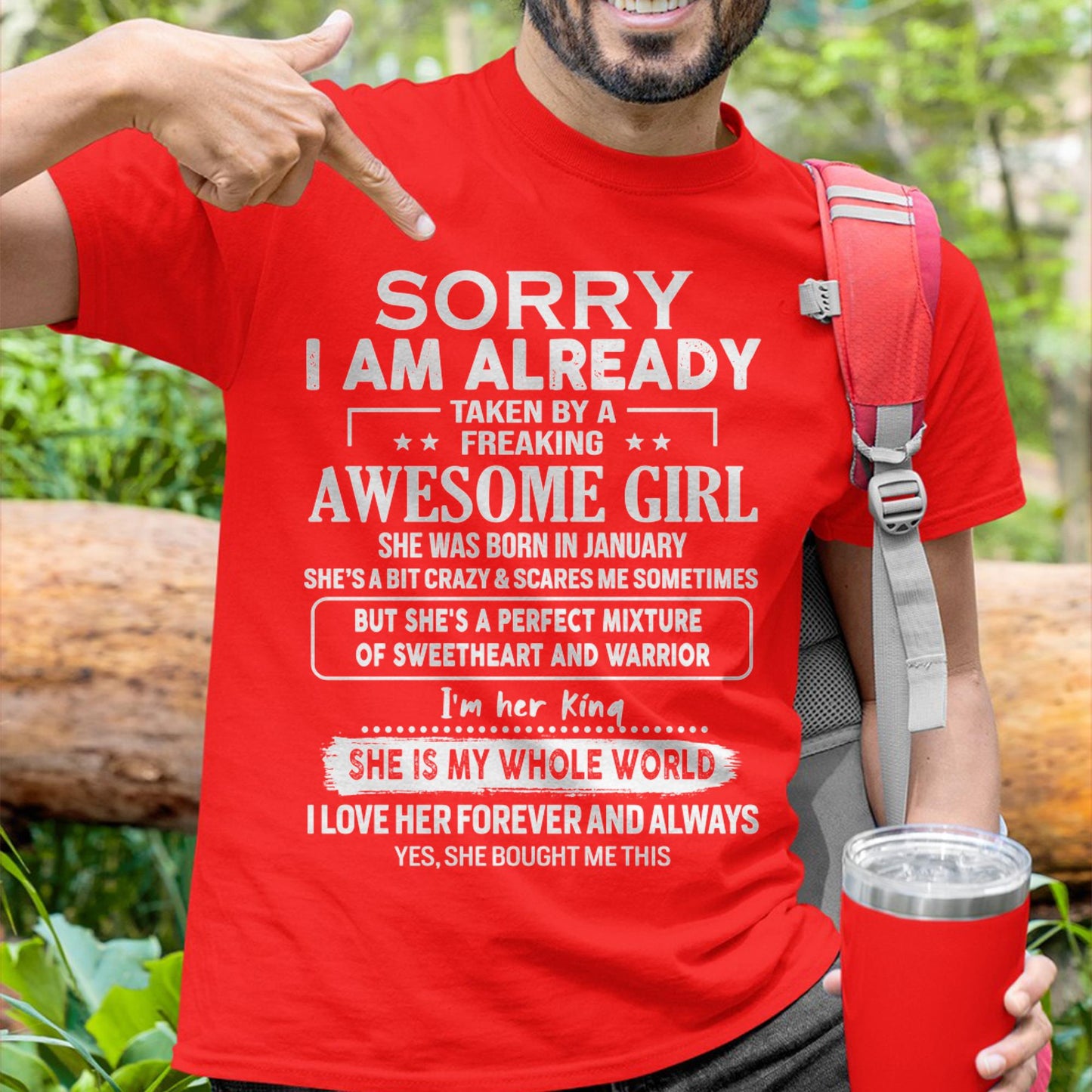 January - Awesome Girl - Perfect Gift For Your Boyfriend, Husband From Wife - EBIL01 (SKU04-86MT-01)