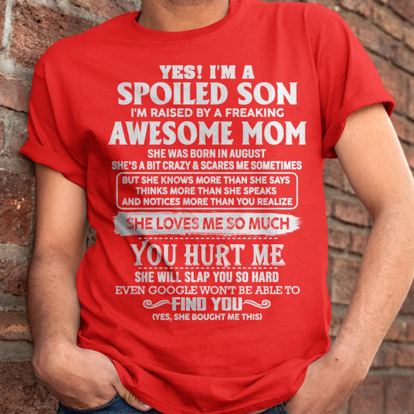 August - Awesome Mom - Perfect Gift For Son From Mom - ebil08 (SKU05-47-08)