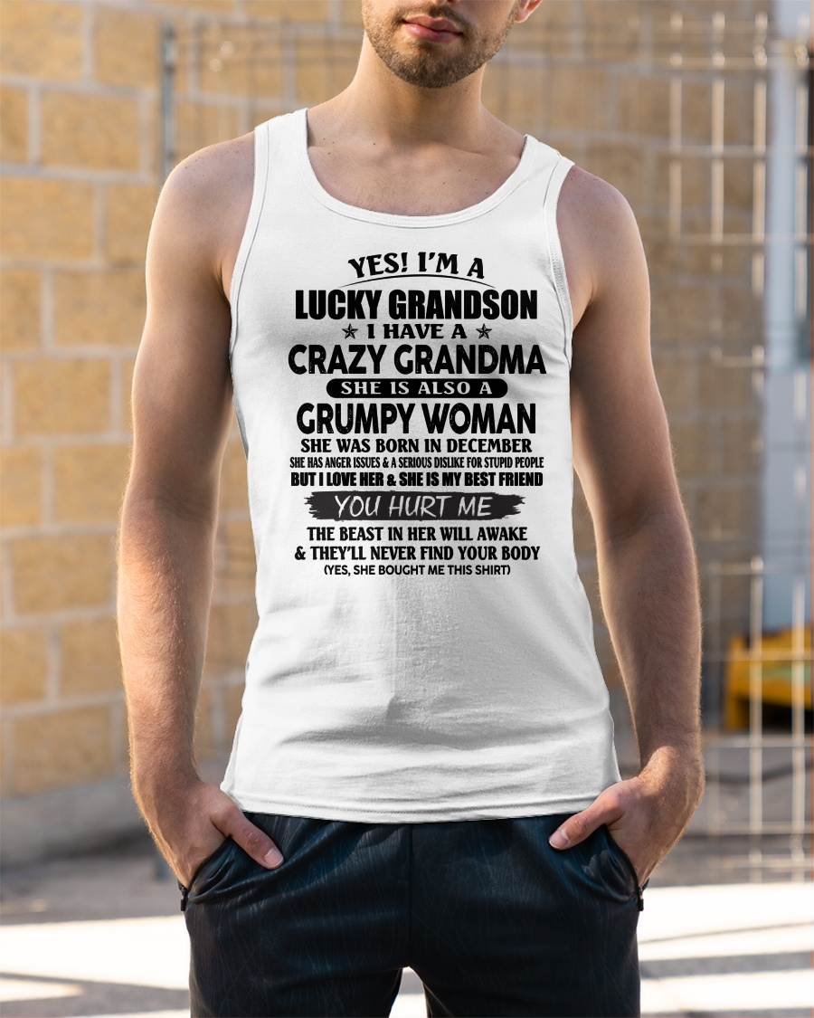 DECEMBER - LUCKY GRANDSON OF CRAZY GRANDMA - PERFECT GIFT FROM GRANDMA - EBIL12 (SKU12-113-12)