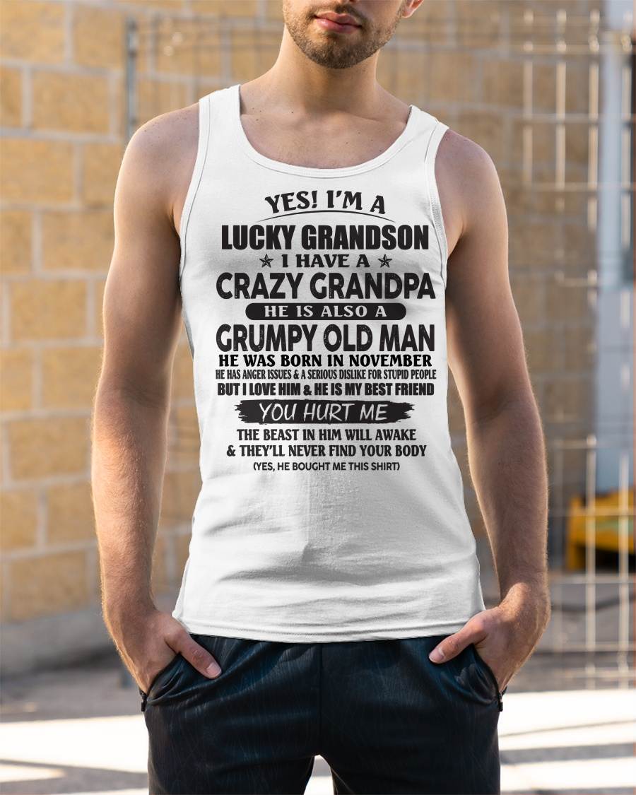 NOVEMBER - LUCKY GRANDSON OF CRAZY GRANDPA - PERFECT GIFT FROM GRANDPA - EBIL11 (SKU12-145-11)