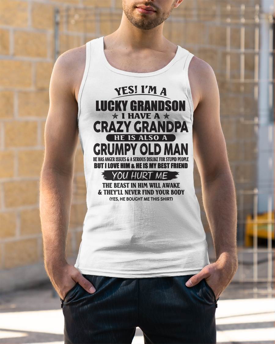 LUCKY GRANDSON OF CRAZY GRANDPA - PERFECT GIFT FROM GRANDPA - EBIL00 (SKU12-145-00)