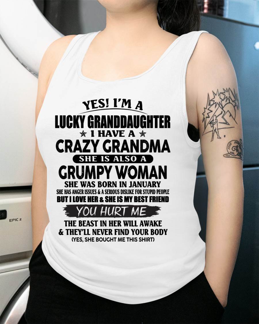 JANUARY - LUCKY GRANDDAUGHTER OF CRAZY GRANDMA - PERFECT GIFT FROM GRANDMA - EBIL01 (SKU12-146-01)