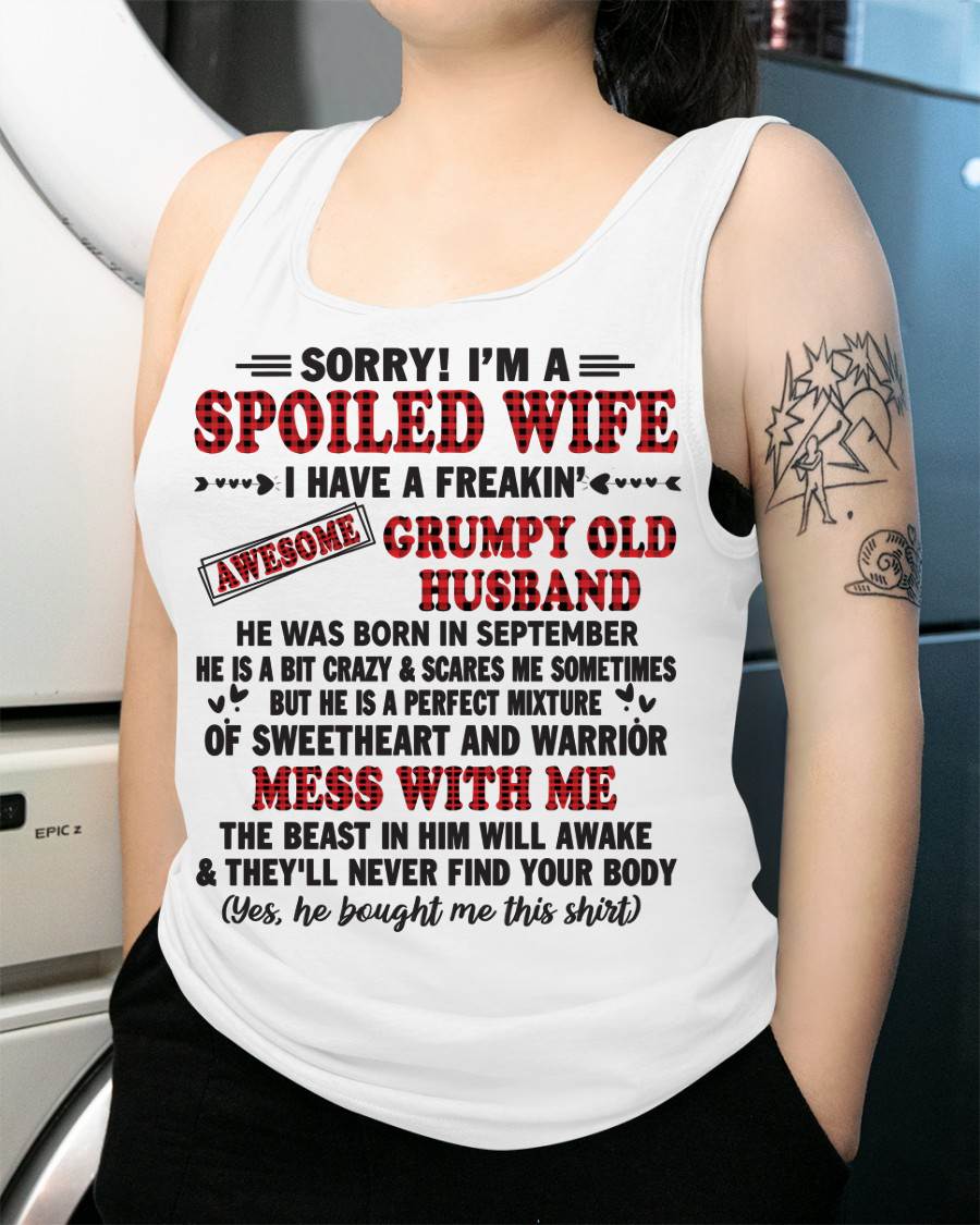 SEPTEMBER - SPOILED WIFE OF AWESOME GRUMPY OLD HUSBAND - PERFECT GIFT FROM HUSBAND - EBIL09 (SKU12-111-09)