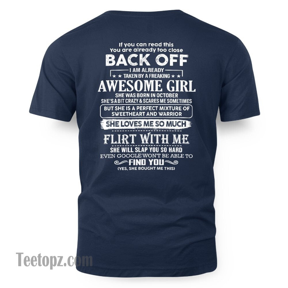 October – Awesome Girlfriend Born In October – Special gift for your Boyfriend – From Wife DONN10 (SKU06-25-10)