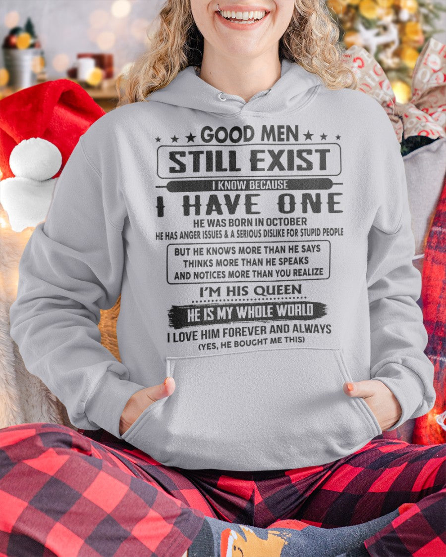 October - Good men Still Exist - gift for your girlfriend, wife from Husband - Ebil10 (SKU-GM-10)