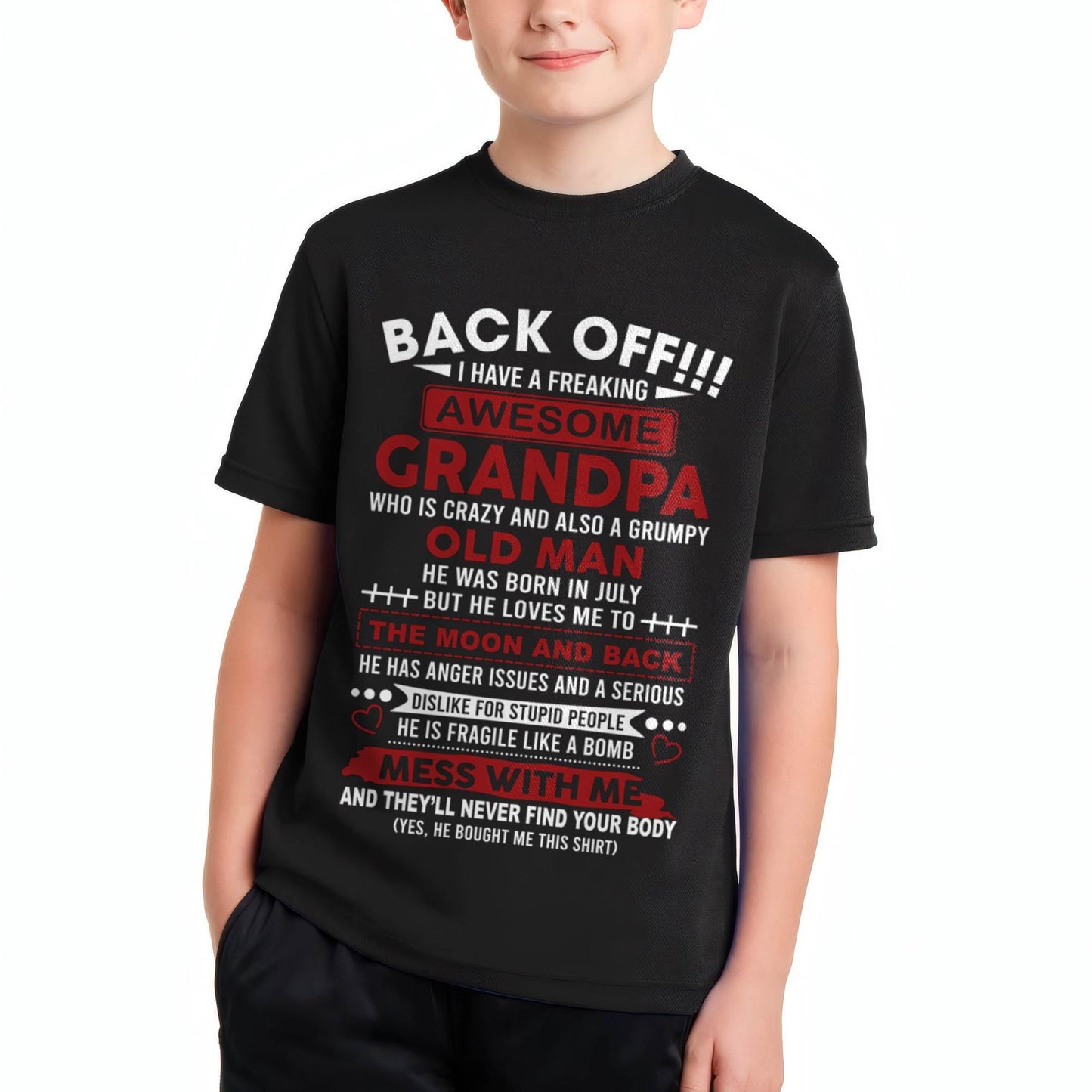 July – Back Off!!! I Have A Freaking Awesome Grandpa – Gift For Grandson And Granddaughter From Grandpa – DOAN07 (SKU10-153-07)