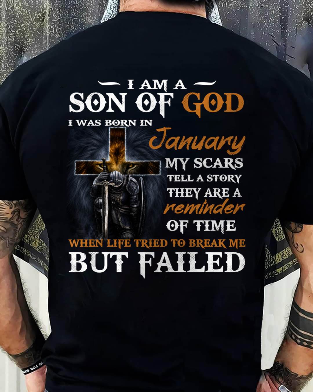 January - I Am A Son Of God - T Shirt For Man - DONN01 (SKU2605-57-01)