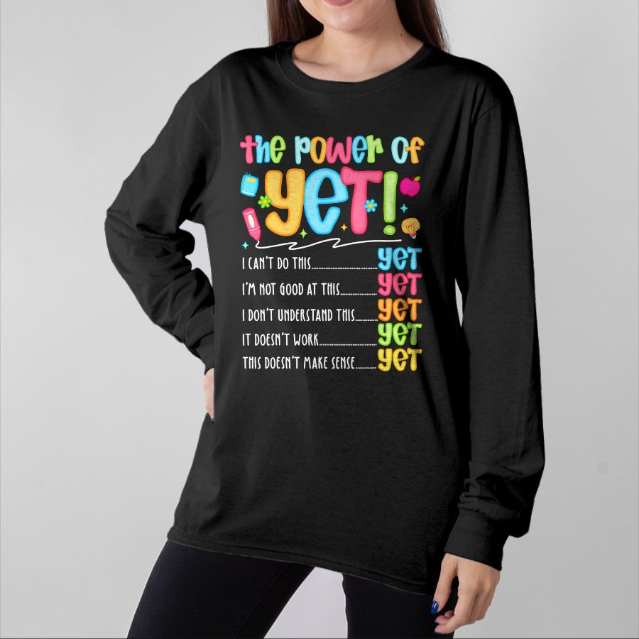 Best Teacher Shirt, Funny Teacher UnisexT-Shirt/Hoodie/Sweatshirt HLT00 - Growth Mindset Teacher Kindness Power of Yet Inspirational T-Shirt