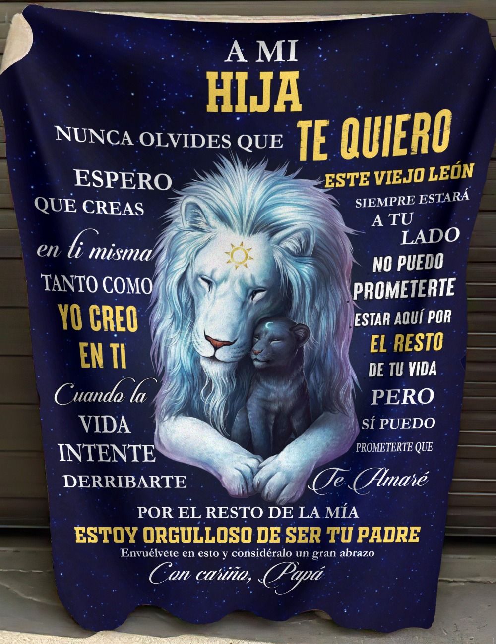 Manta para Hija – Regalo de Consuelo y Calidez de Papá Manta Acolchada de Forro Polar Sherpa NTTDsp (SKUB11-70)