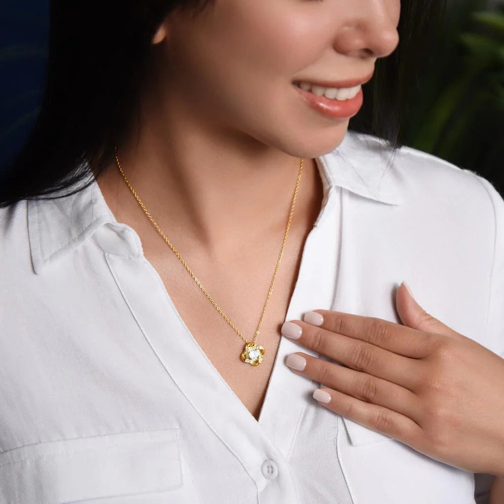 TO MY Daughter FROM Dad - Premium Love Knot Necklace