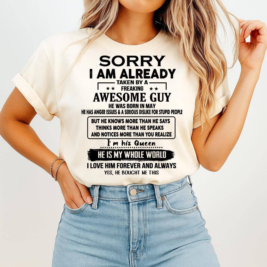 May - Awesome Guy - Perfect gift for your girlfriend or wife from Husband - Ebil05 (SKUT08-11-05)