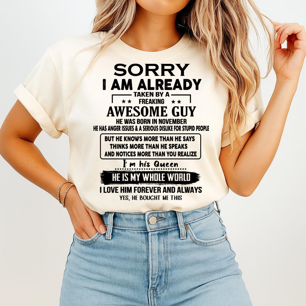 November - Awesome Guy - Perfect gift for your girlfriend or wife From Husband - Ebil11 (SKUT08-11-11)