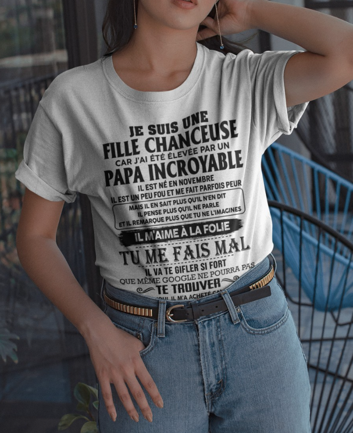 Cadeau d’anniversaire de papa pour sa fille | T-shirt - EBIL00 / fr00