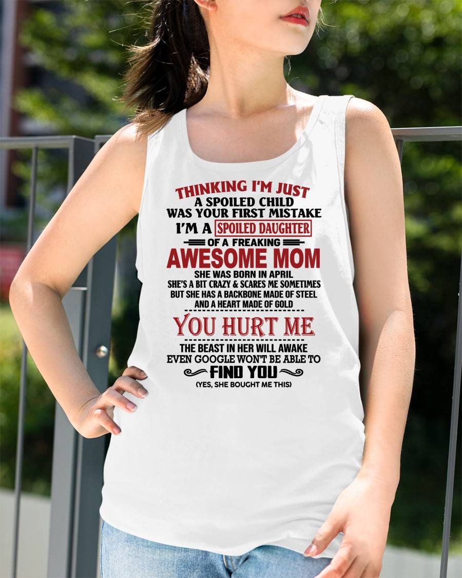APRIL - TO MY DAUGHTER - SPOILED DAUGHTER - PERFECT GIFT FOR DAUGHTER - GIFT FROM MOM - ebil04 (SKU10-151-04)