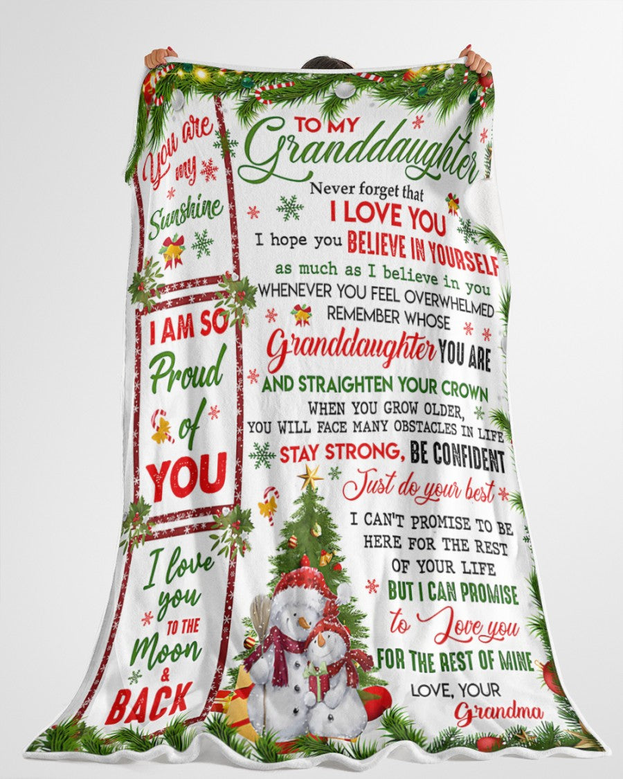 BLANKET FOR GRANDDAUGHTER – COMFORT & WARMTH CHRISTMAS GIFT FROM GRANDMA Sherpa Fleece Quilt Blanket NTTD00