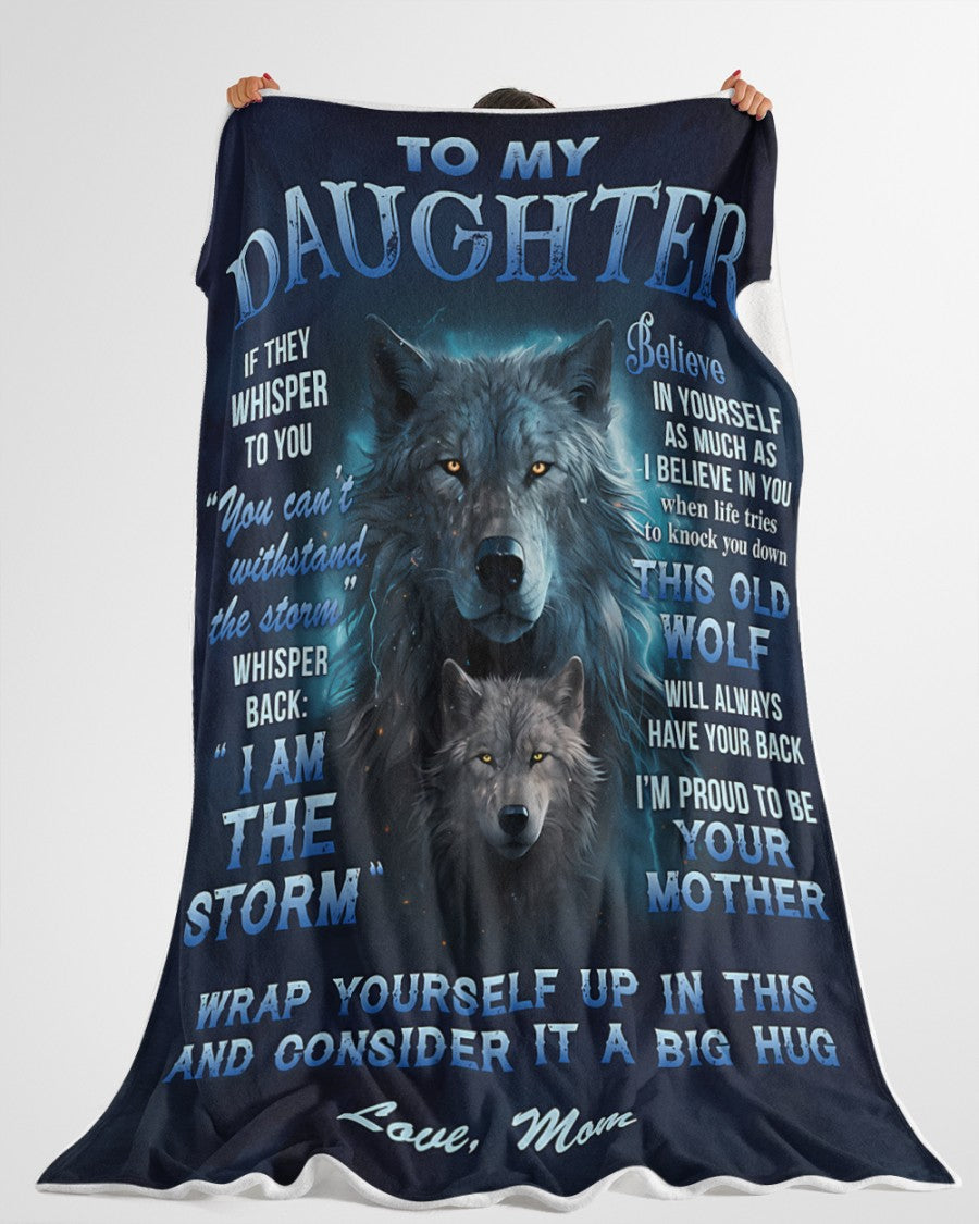 BLANKET FOR DAUGHTER – COMFORT & WARMTH GIFT FROM MOM Sherpa Fleece Quilt Blanket EBIL00 (SKUB12-97)