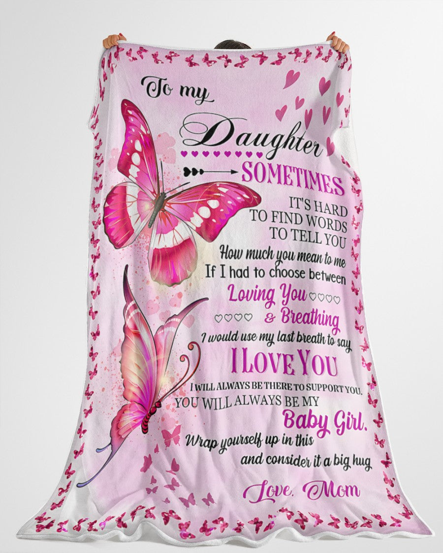 BLANKET FOR DAUGHTER – COMFORT & WARMTH GIFT FROM MOM Sherpa Fleece Quilt Blanket EBIL00