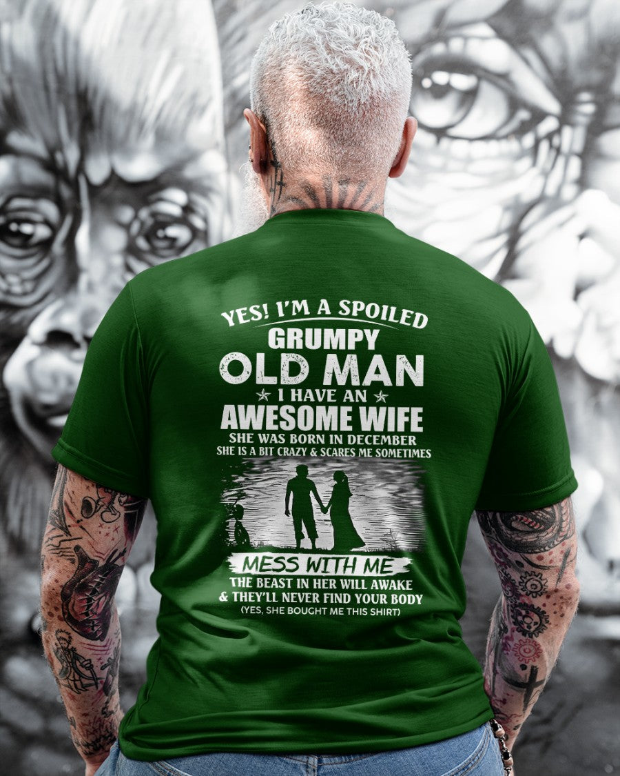 Awesome wife was born December - Gift for boyfriend, Gift for husband from wife - Perfect gift for your husband - EBIL12 (SKU10-79-12)