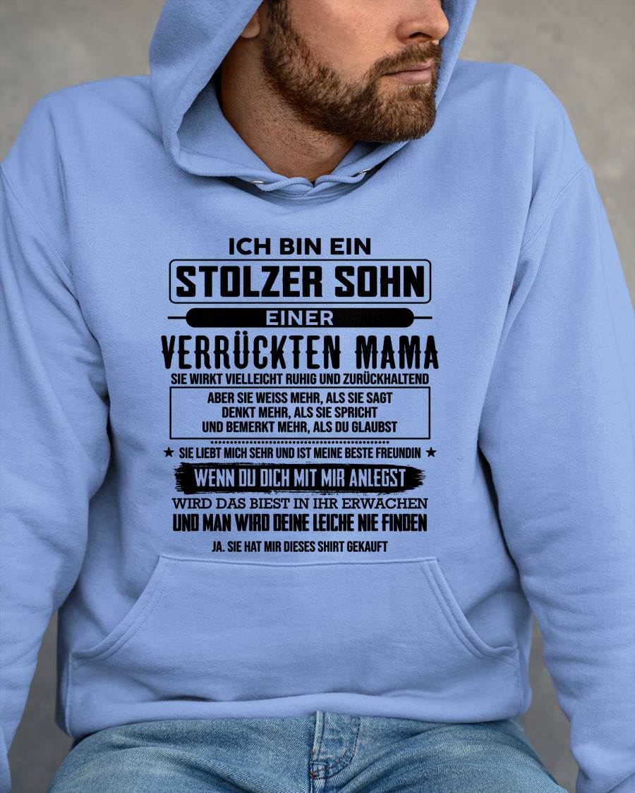 ICH BIN EIN STOLZER SOHN EINER VERRÜCKTEN MAMA - GESCHENK FÜR DEN SOHN VON DER MAMA - DONN00 (SKU2606-282-00)
