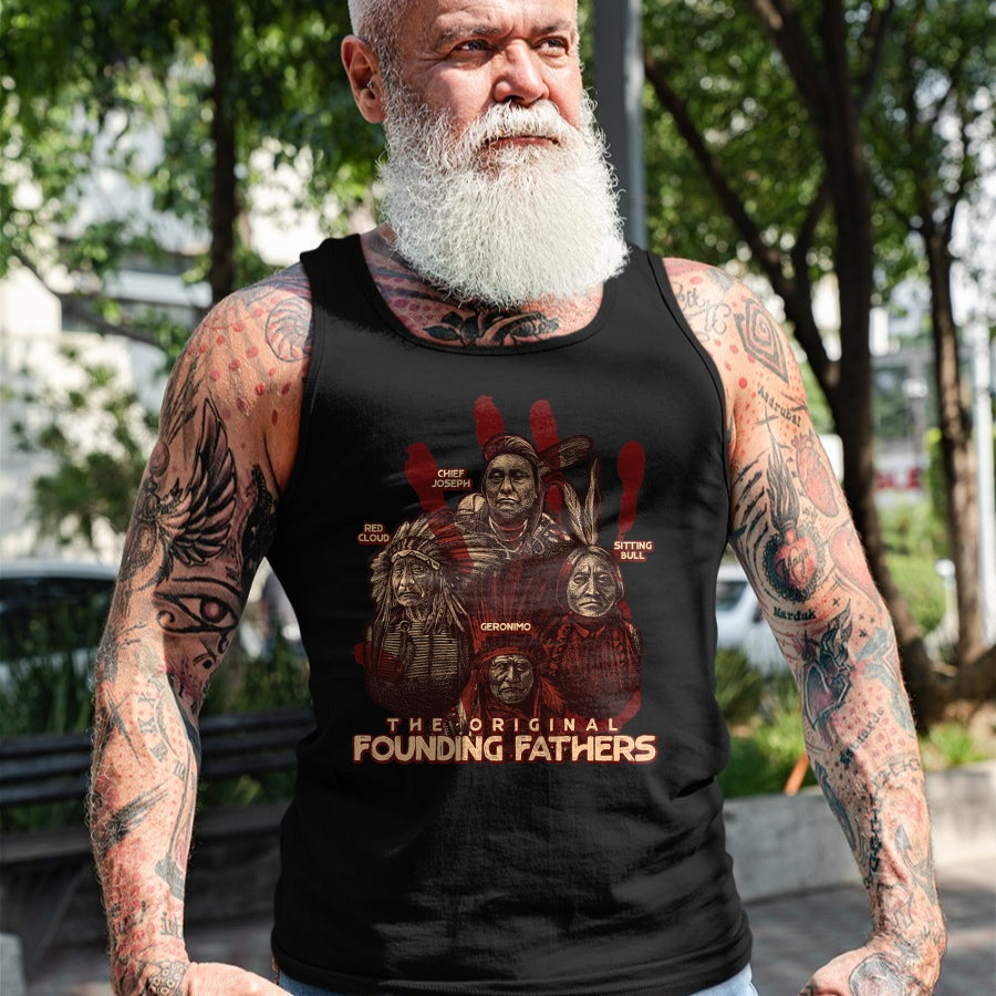 Native American T-Shirts, Vintage Native American Unisex T-Shirt/Hoodie/Sweatshirt HLT00 - The Original Founding Fathers Native American T-Shirt (1)