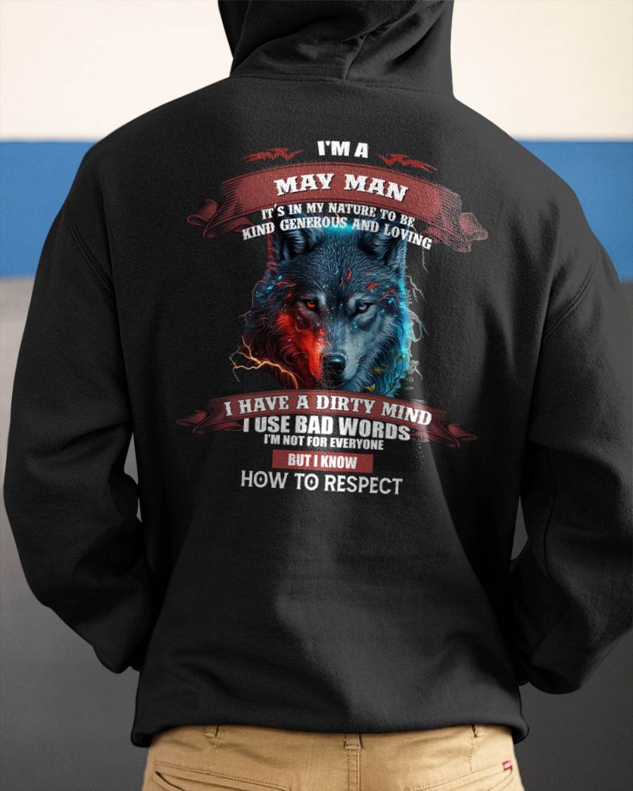 MAY - KNOW HOW TO RESPECT - BIRTHDAY T-SHIRT FOR MEN - EBIL05 (SKU12-162-05)