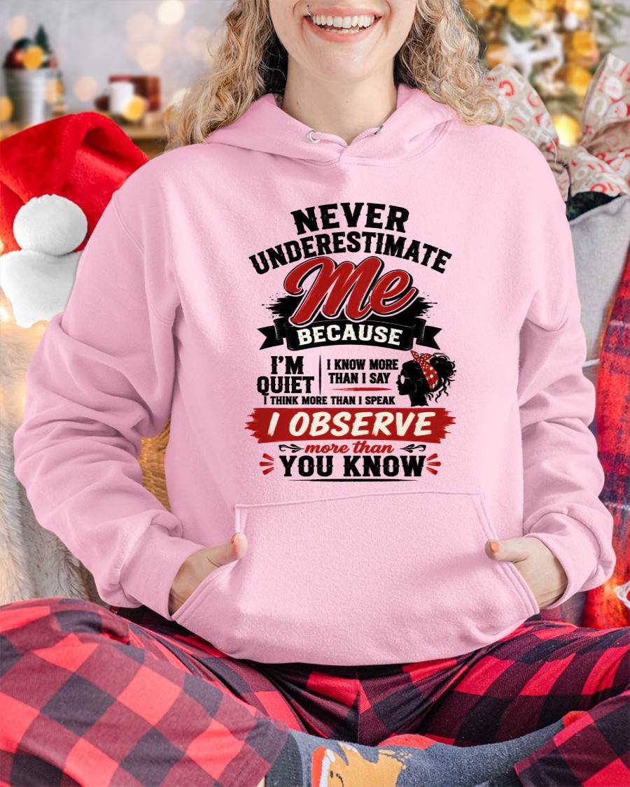 NEVER UNDERESTIMATE ME – T-SHIRT FOR WOMAN – DONN00 (SKU2607-324-00)