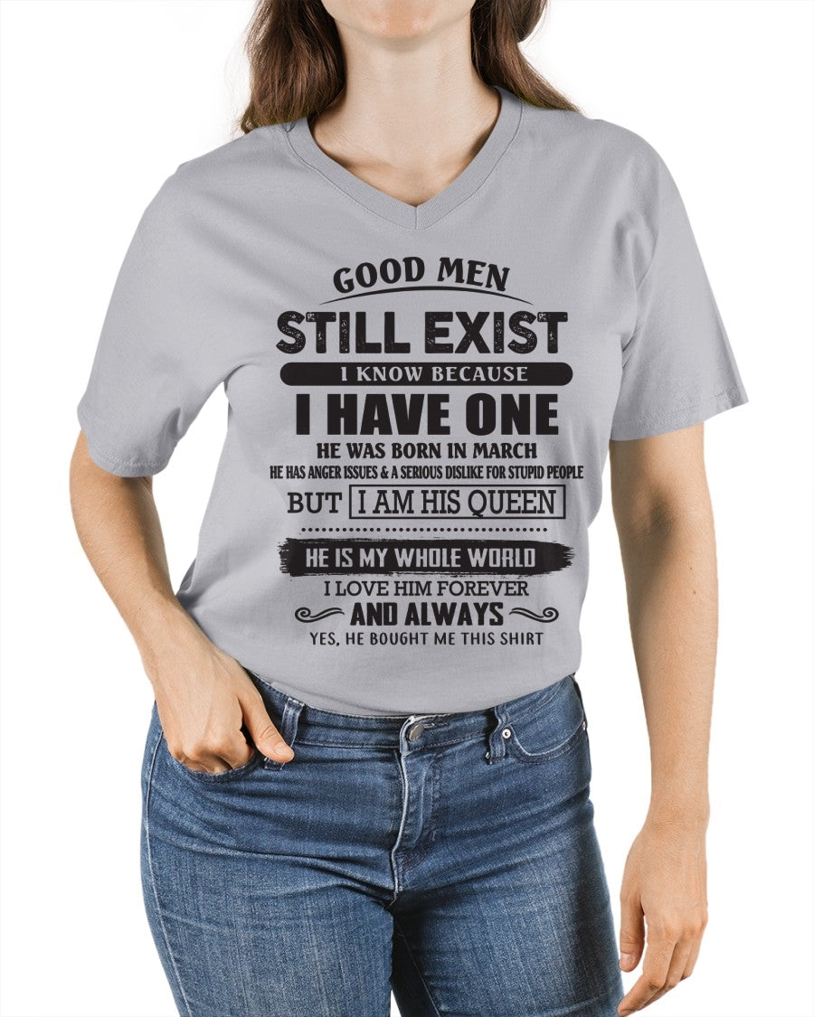 March - Good Men Still Exist - Perfect Gift For Your Girlfriend, Wife From Husband / Man - EBIL03 (SKU07-166-03)
