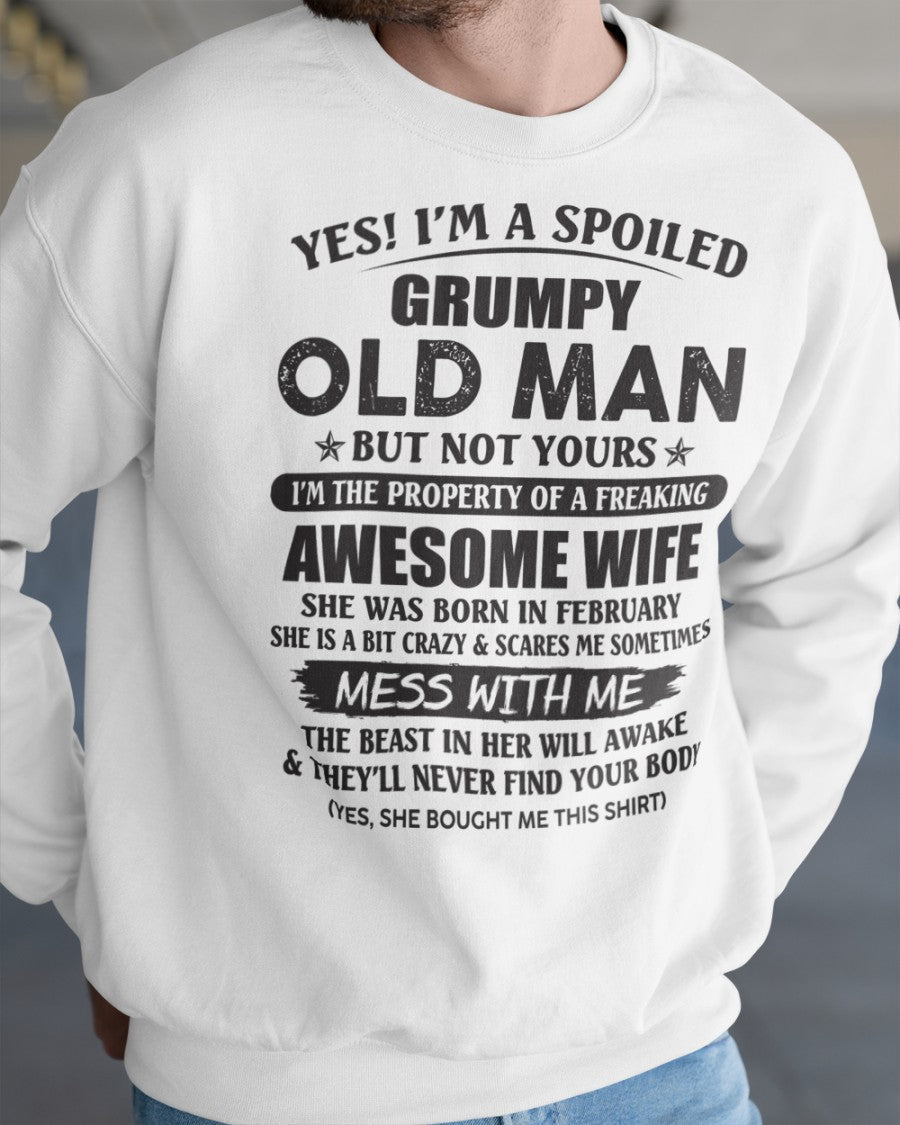 Awesome wife February - Perfect gift for husband From Wife - EBIL02 (SKU96-68-02)