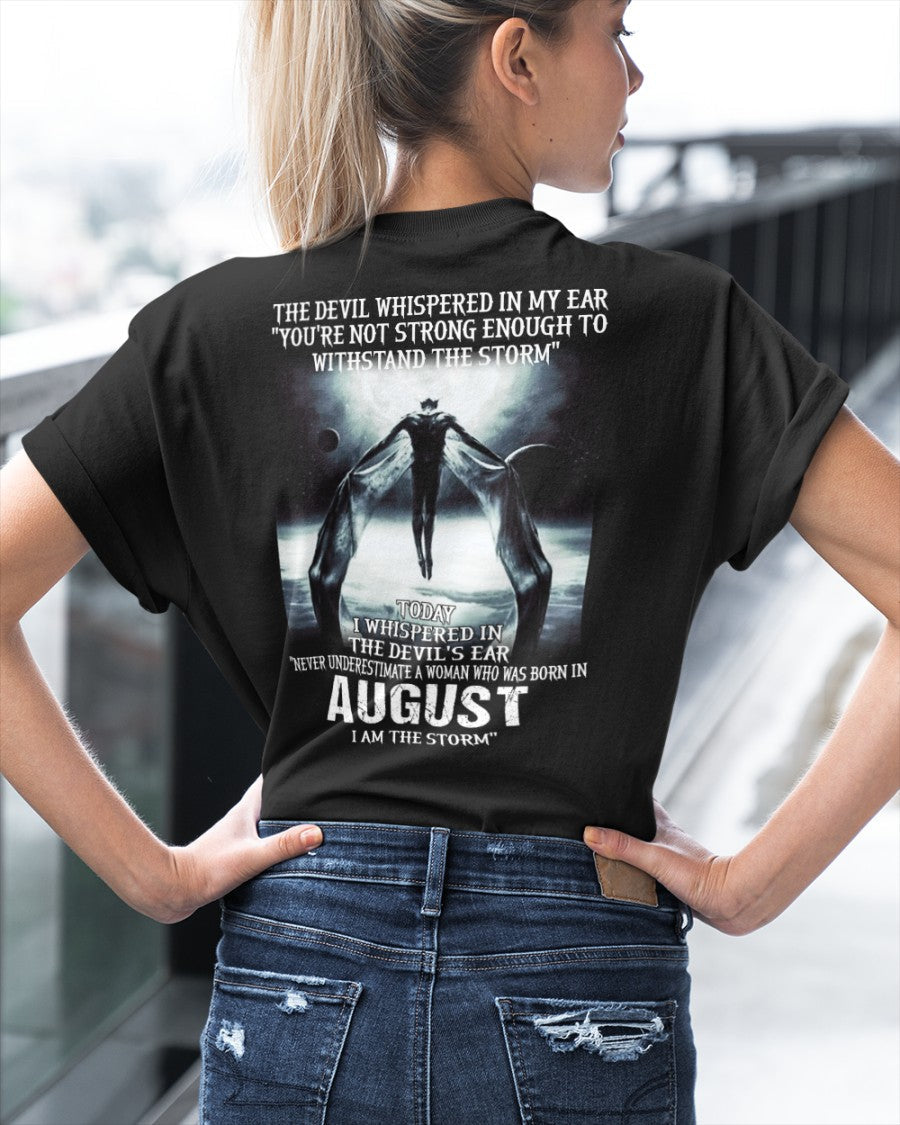 August - The Devil Whispered In My Ear - T-Shirt For Woman - DONN08 (SKU-CHAUU-08)