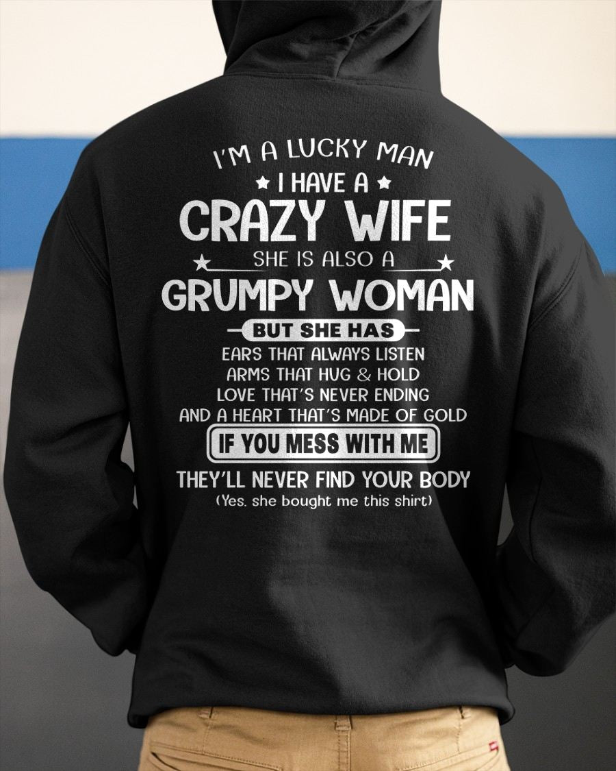 LUCKY MAN OF A GRUMPY WIFE - GIFT FROM WIFE - EBIL00 (SKU12-277-00)