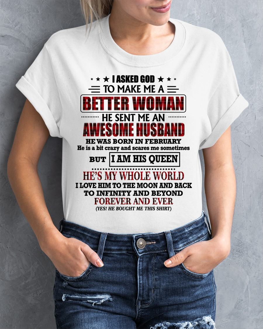FEBRUARY - GOD SENT ME AN AWESOME HUSBAND - GIFT FROM HUSBAND - EBIL02 (SKU12-321-02)