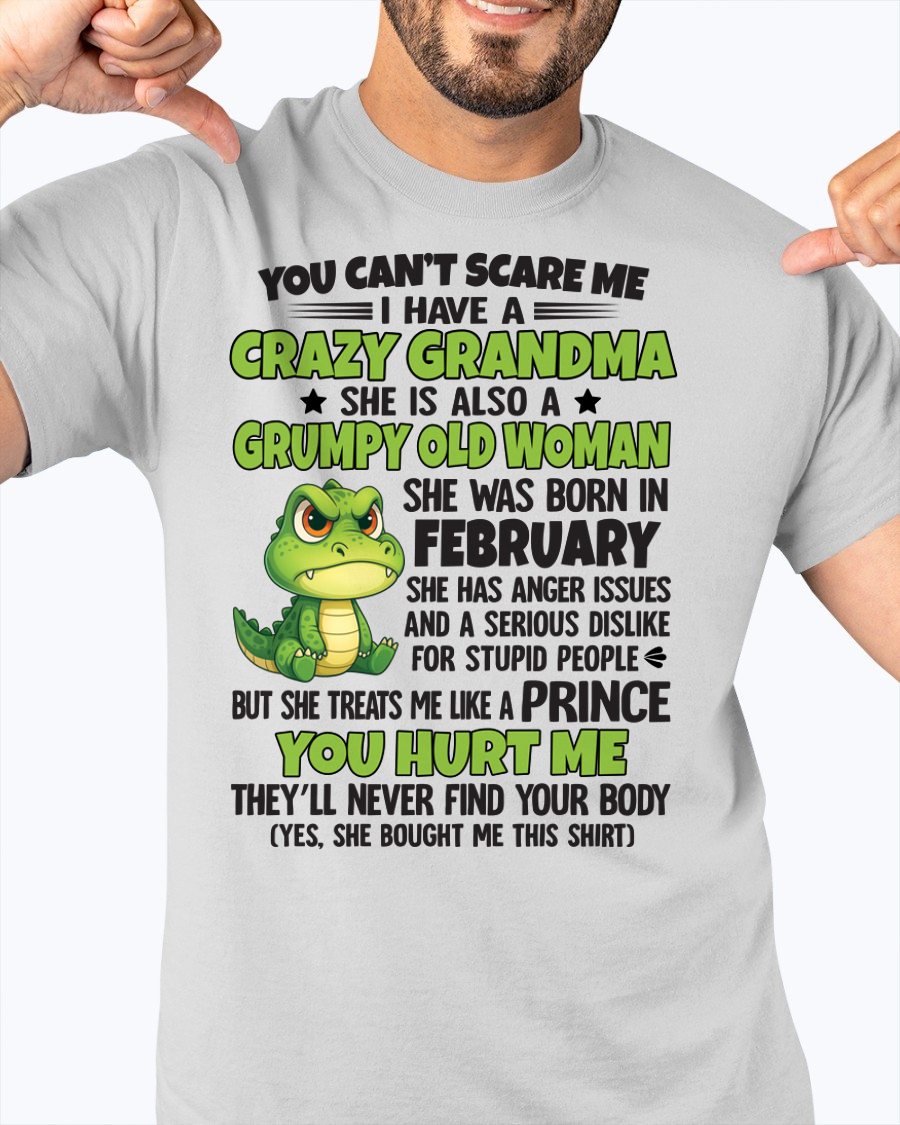 FEBRUARY - YOU CAN'T SCARE ME - FOR GRANDSON - GIFT FROM GRANDMA - EBIL02 (SKU09-85-02)