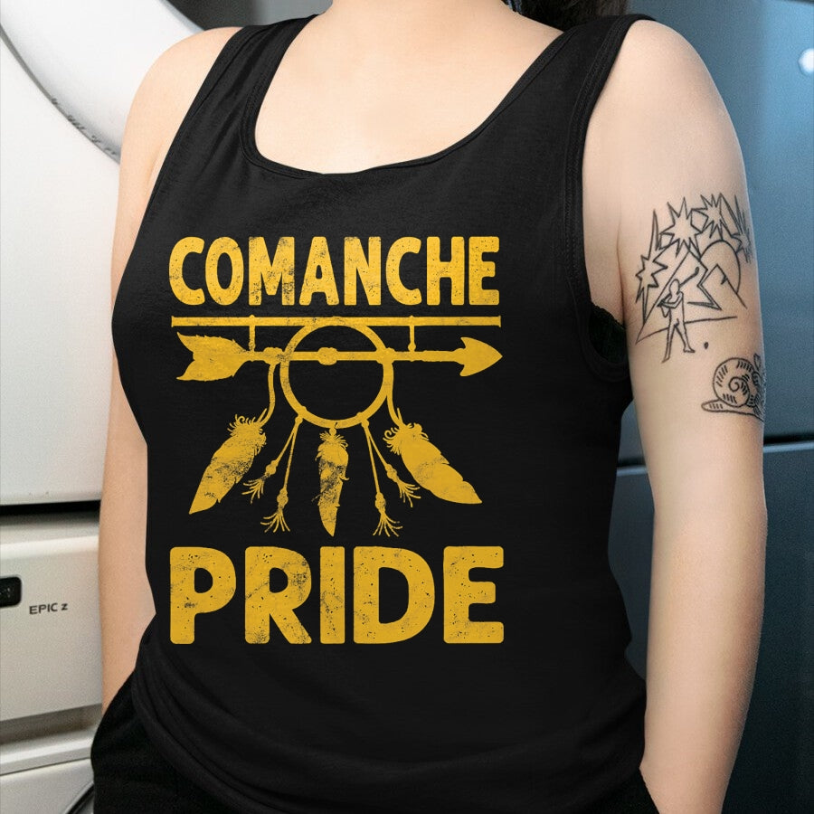 Native American T-Shirts, Vintage Native American Unisex T-Shirt/Hoodie/Sweatshirt HLT00 - American Flag - comanche Pride Native American vintage Gift Men Women T-Shirt