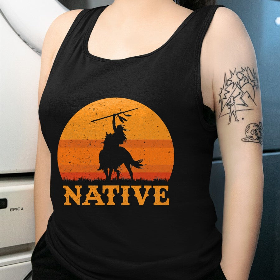 Native American T-Shirts, Vintage Native American Unisex T-Shirt/Hoodie/Sweatshirt HLT00 - Northwest Native American Knight Pride Mountain Warrior T-Shirt (1)