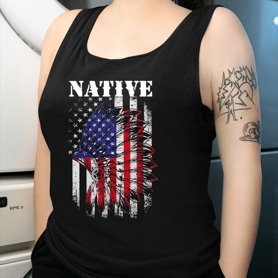 Native American T-Shirts, Vintage Native American Unisex T-Shirt/Hoodie/Sweatshirt HLT00 - Native American Flag Indigenous Native American Tribe T-Shirt (1)