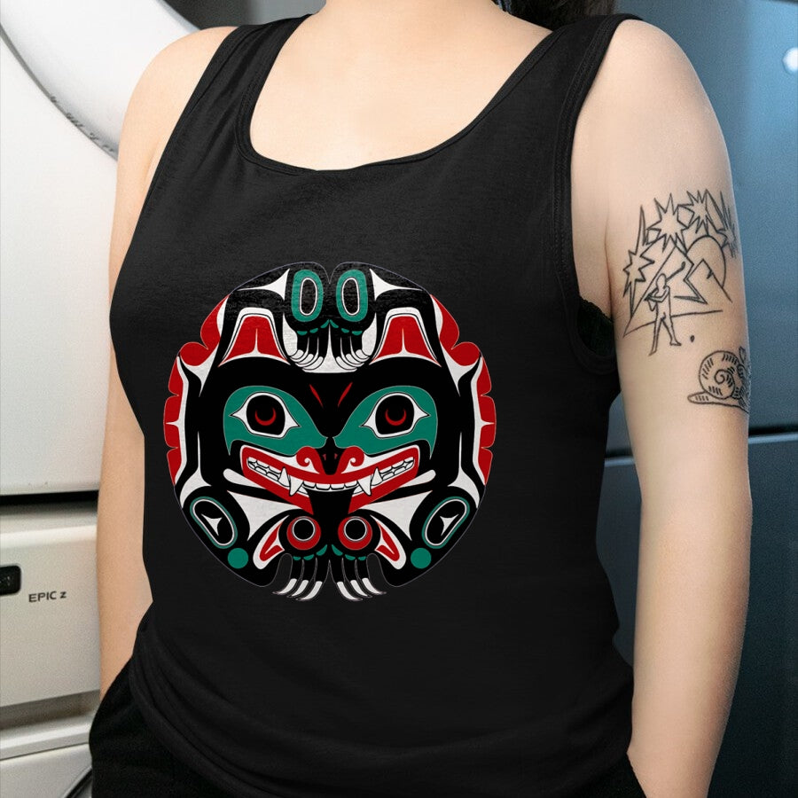 Native American T-Shirts, Vintage Native American Unisex T-Shirt/Hoodie/Sweatshirt HLT00 - Alaska Native American Art Tlingit Eagle Tribal Bear Clan T-Shirt (1)
