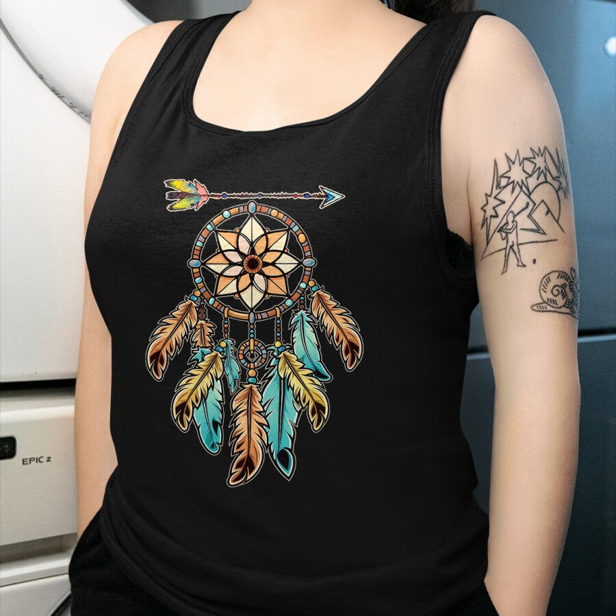 Native American T-Shirts, Vintage Native American Unisex T-Shirt/Hoodie/Sweatshirt HLT00 - Dream Catcher White Buffalo Native American Boho vibe T-Shirt