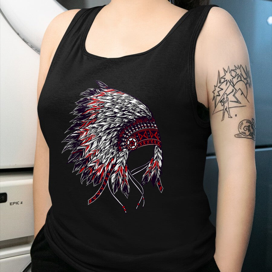 Native American T-Shirts, Vintage Native American Unisex T-Shirt/Hoodie/Sweatshirt HLT00 - Indian Headdress - Native American Roots Indigenous T-Shirt