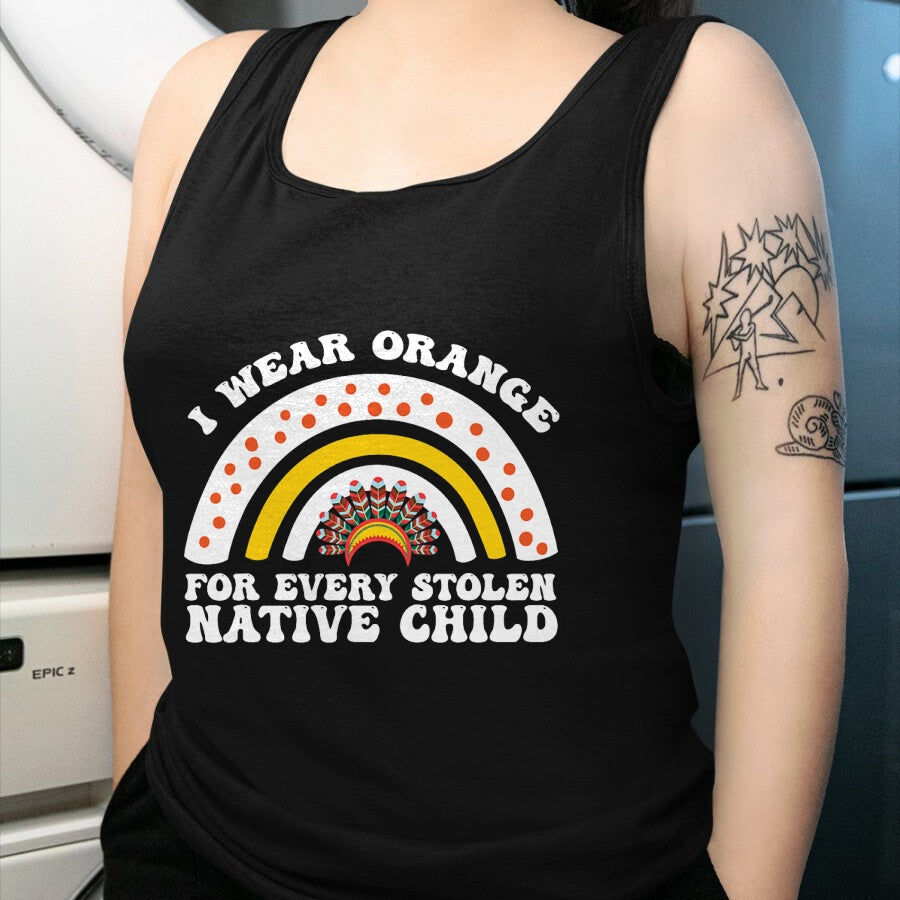 Native American T-Shirts, Vintage Native American Unisex T-Shirt/Hoodie/Sweatshirt HLT00 - I Wear Orange For Every American Native Child Indian Pride T-Shirt (1)