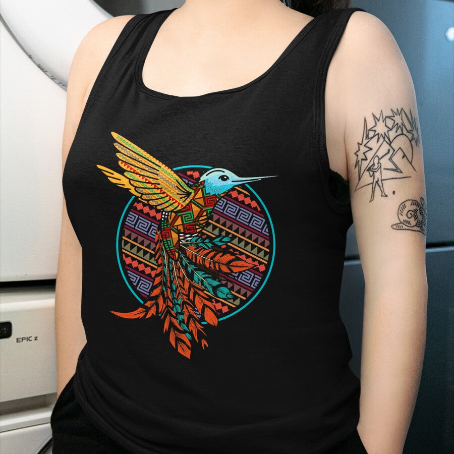 Native American T-Shirts, Vintage Native American Unisex T-Shirt/Hoodie/Sweatshirt HLT00 - Hummingbird Tribal Art Native American Indian Indigenous T-Shirt