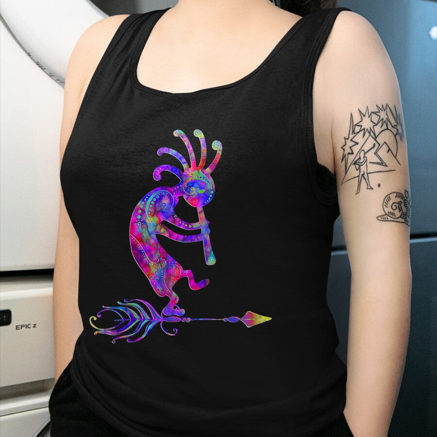 Native American T-Shirts, Vintage Native American Unisex T-Shirt/Hoodie/Sweatshirt HLT00 - Native American Kokopelli With Feather 2 - Fan Fun T-Shirt