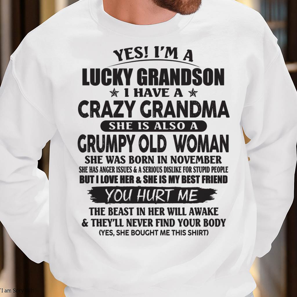 NOVEMBER - LUCKY GRANDSON OF CRAZY GRANDMA - FROM GRANDMA - EBIL11 (SKU10-173-11)