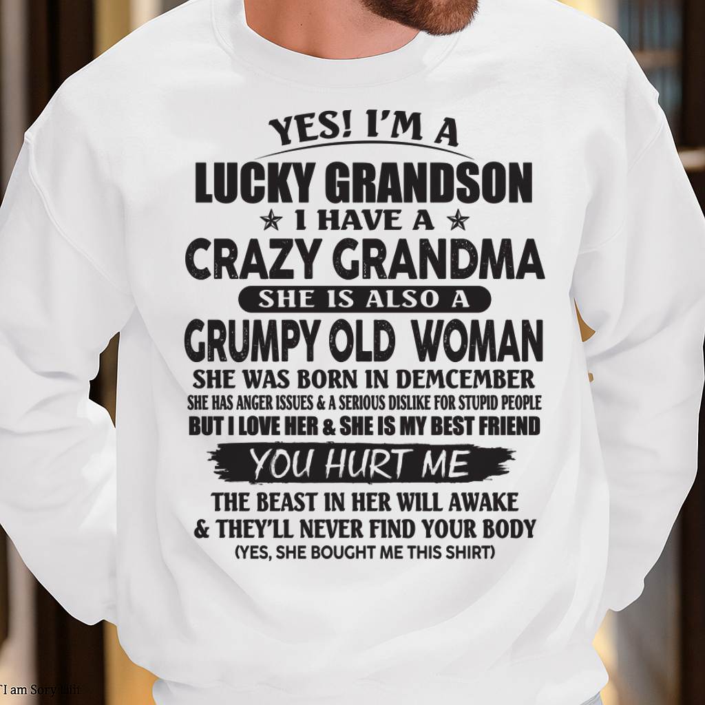 DECEMBER - LUCKY GRANDSON OF CRAZY GRANDMA - FROM GRANDMA - EBIL12 (SKU10-173-12)