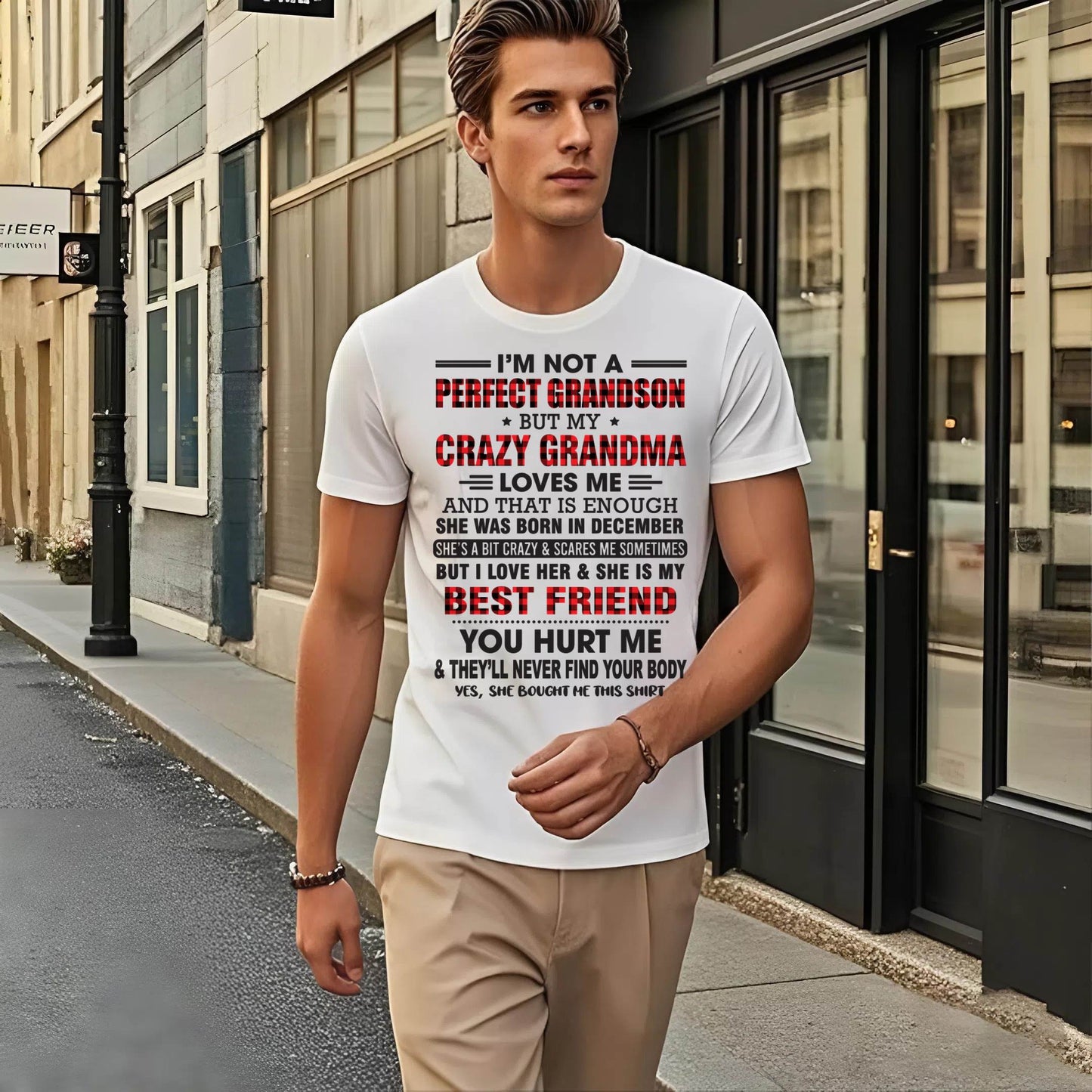 DECEMBER - I’M NOT A PERFECT GRANDSON BUT MY CRAZY GRANDMA LOVES ME AND THAT IS ENOUGH - FROM GRANDMA - EBIL12 (SKU10-167-12)