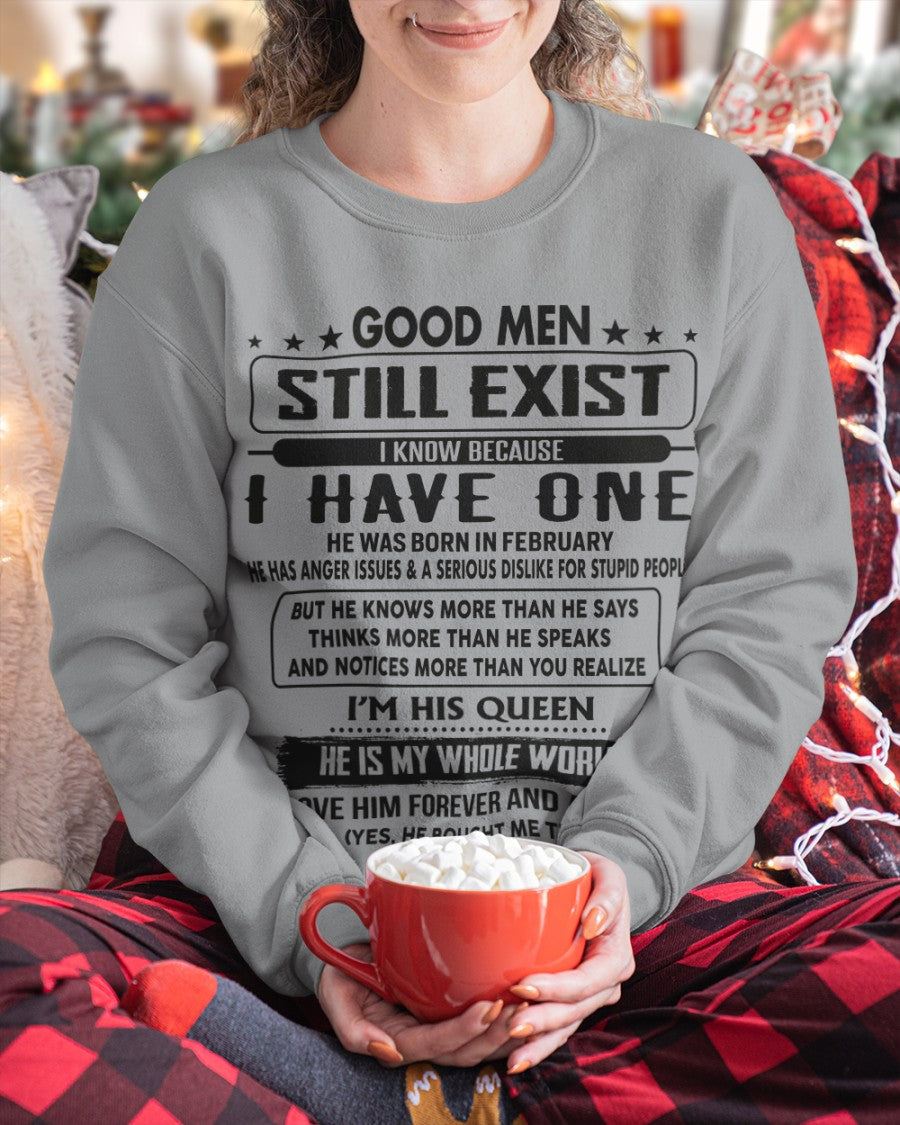 February - Good men Still Exist - gift for your girlfriend, wife from Husband - Ebil02 (SKU-GM-02)