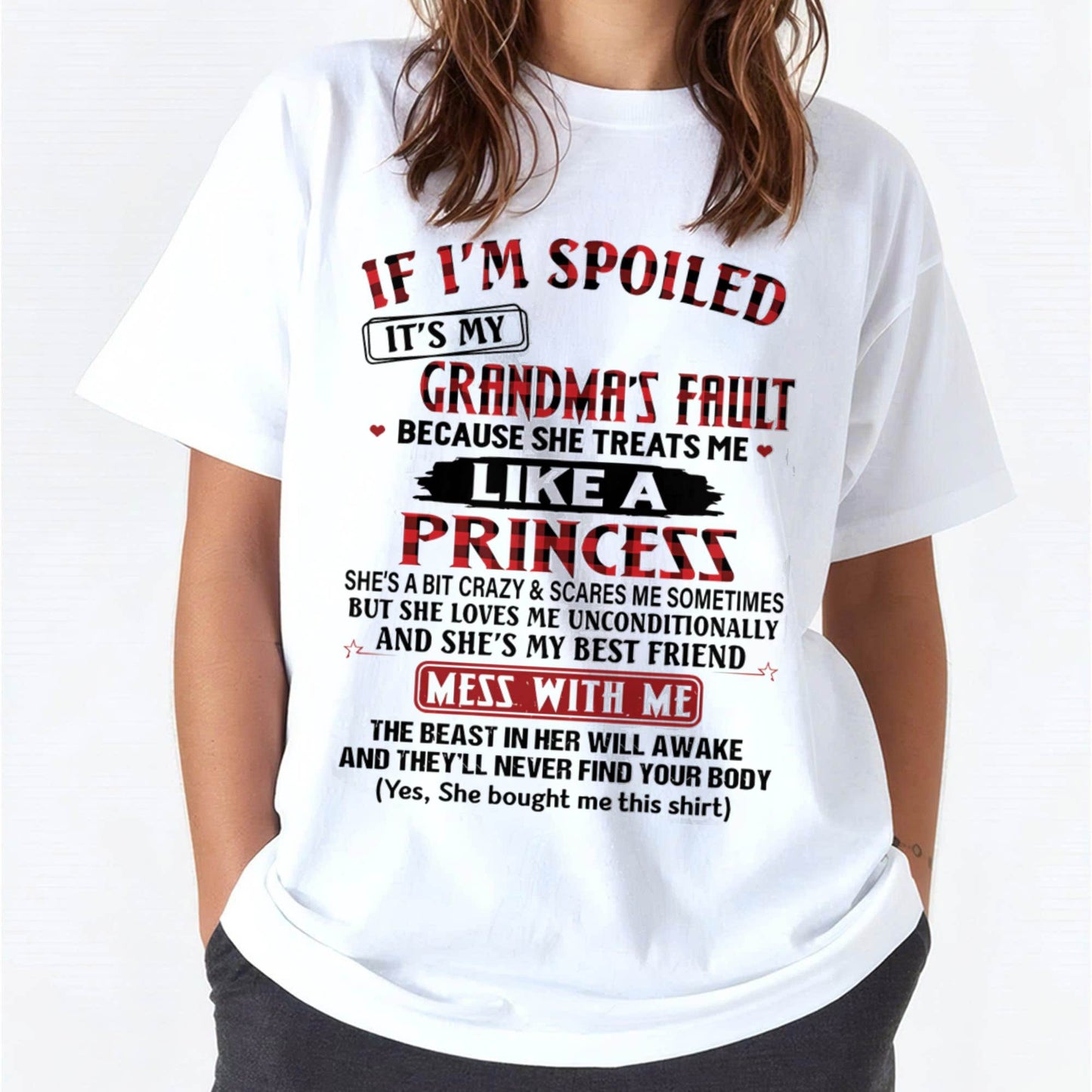 If I’m Spoiled, It’s My Grandma’s Fault – Gift For Grandson And Granddaughter From Grandma – DONN00 (SKU07-92-00)